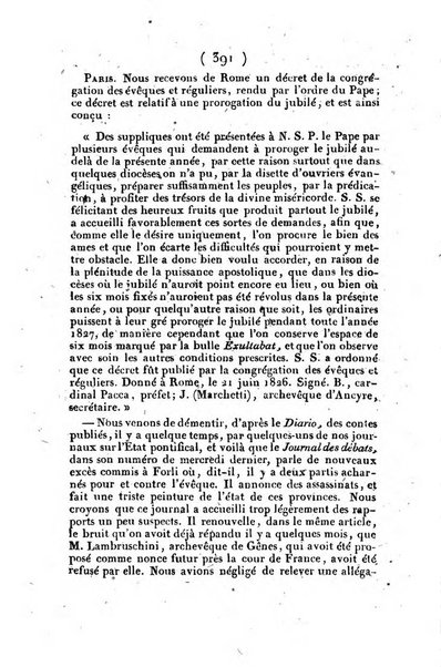 L'ami de la religion et du roi journal ecclesiastique, politique et litteraire