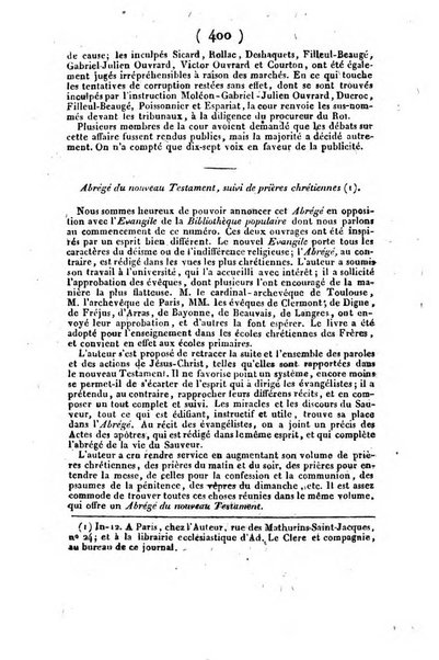 L'ami de la religion et du roi journal ecclesiastique, politique et litteraire