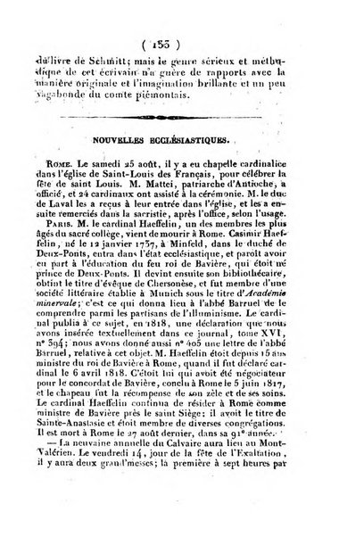 L'ami de la religion et du roi journal ecclesiastique, politique et litteraire