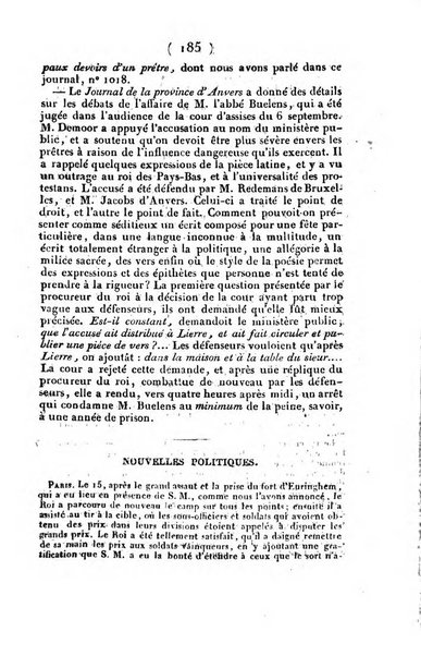 L'ami de la religion et du roi journal ecclesiastique, politique et litteraire