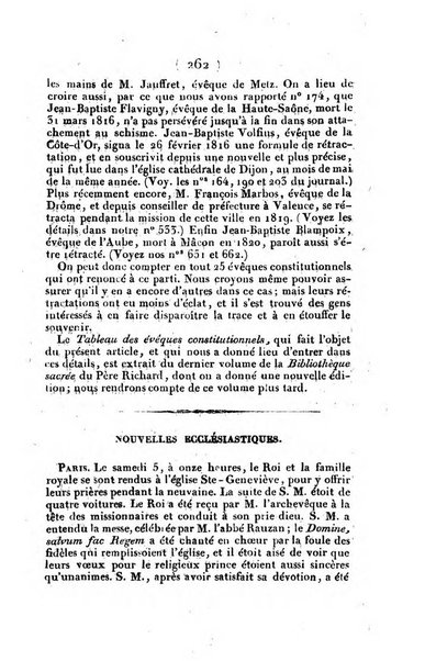 L'ami de la religion et du roi journal ecclesiastique, politique et litteraire