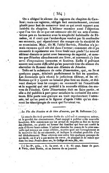 L'ami de la religion et du roi journal ecclesiastique, politique et litteraire