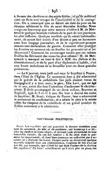 L'ami de la religion et du roi journal ecclesiastique, politique et litteraire