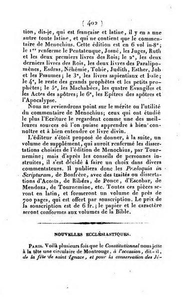 L'ami de la religion et du roi journal ecclesiastique, politique et litteraire