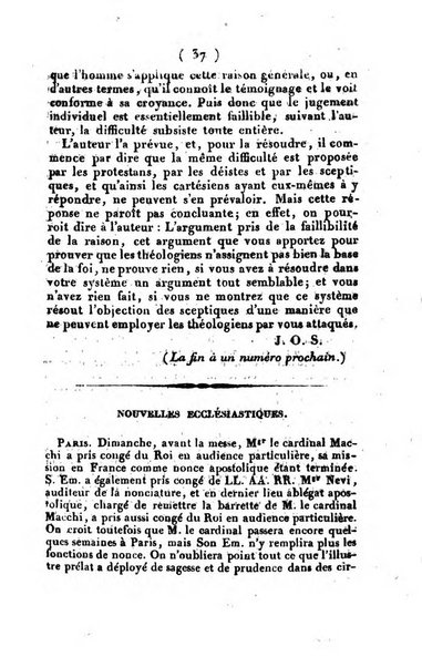 L'ami de la religion et du roi journal ecclesiastique, politique et litteraire