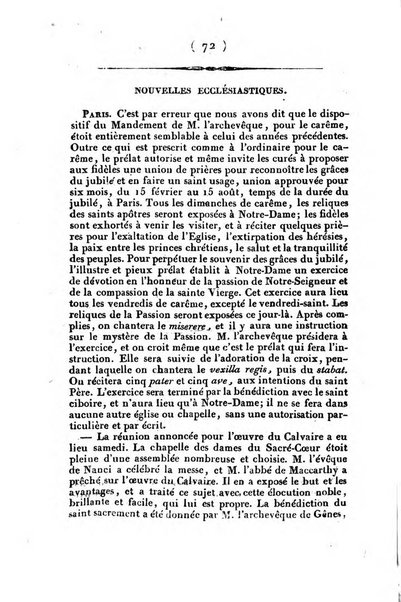 L'ami de la religion et du roi journal ecclesiastique, politique et litteraire