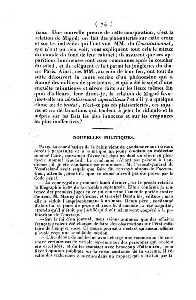 L'ami de la religion et du roi journal ecclesiastique, politique et litteraire