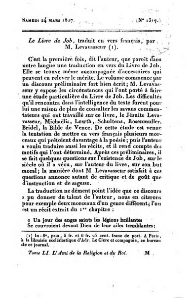 L'ami de la religion et du roi journal ecclesiastique, politique et litteraire