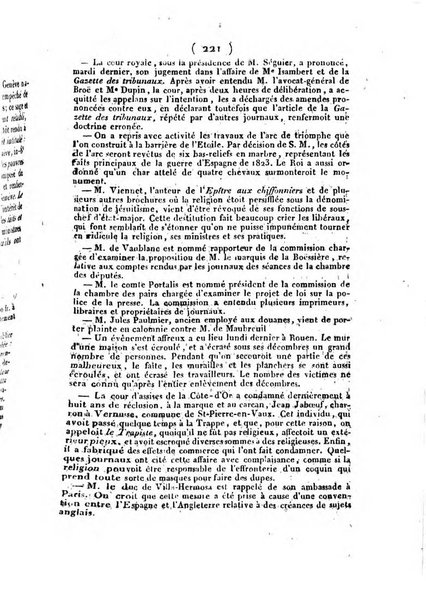 L'ami de la religion et du roi journal ecclesiastique, politique et litteraire