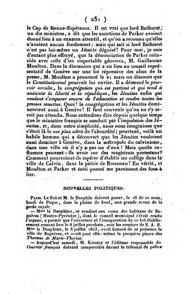 L'ami de la religion et du roi journal ecclesiastique, politique et litteraire