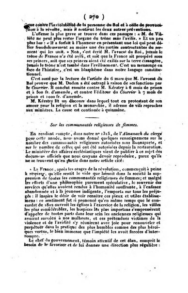 L'ami de la religion et du roi journal ecclesiastique, politique et litteraire