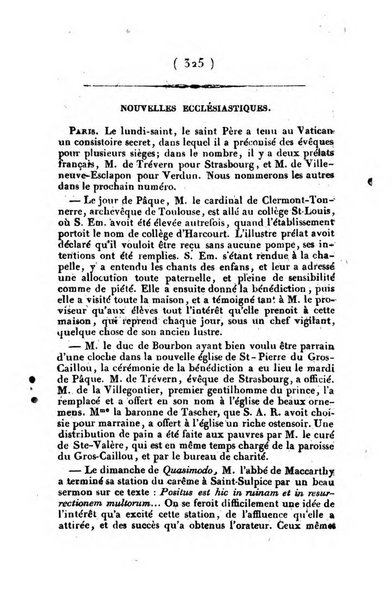 L'ami de la religion et du roi journal ecclesiastique, politique et litteraire