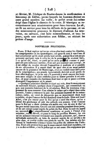 L'ami de la religion et du roi journal ecclesiastique, politique et litteraire