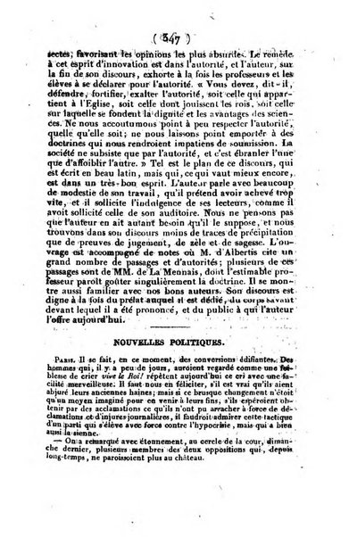 L'ami de la religion et du roi journal ecclesiastique, politique et litteraire