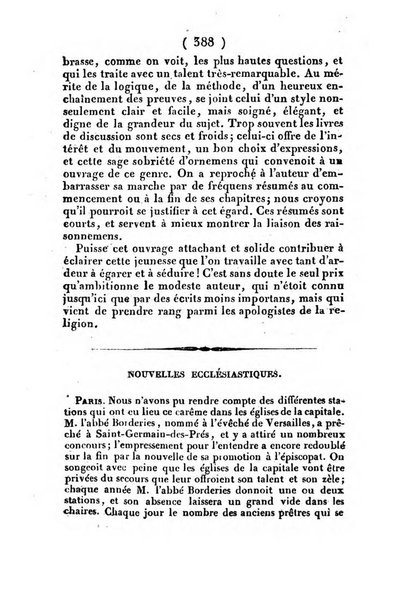 L'ami de la religion et du roi journal ecclesiastique, politique et litteraire