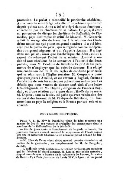 L'ami de la religion et du roi journal ecclesiastique, politique et litteraire