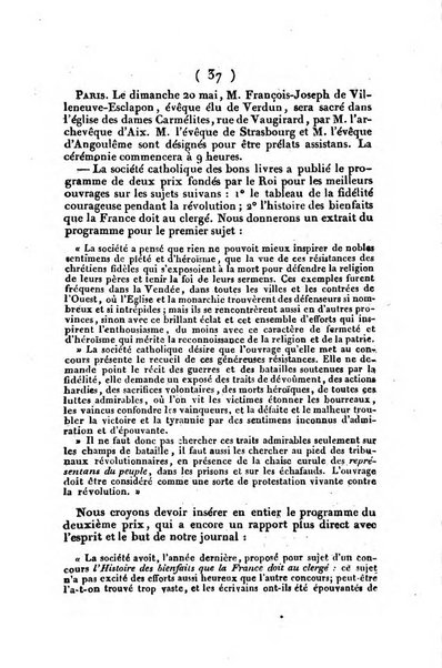 L'ami de la religion et du roi journal ecclesiastique, politique et litteraire