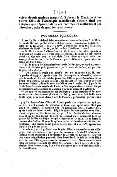 L'ami de la religion et du roi journal ecclesiastique, politique et litteraire