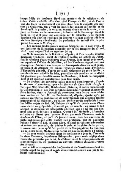 L'ami de la religion et du roi journal ecclesiastique, politique et litteraire