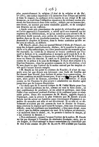 L'ami de la religion et du roi journal ecclesiastique, politique et litteraire