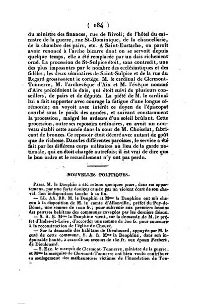 L'ami de la religion et du roi journal ecclesiastique, politique et litteraire