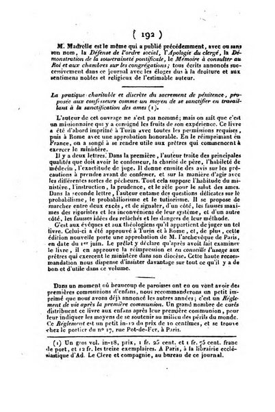 L'ami de la religion et du roi journal ecclesiastique, politique et litteraire