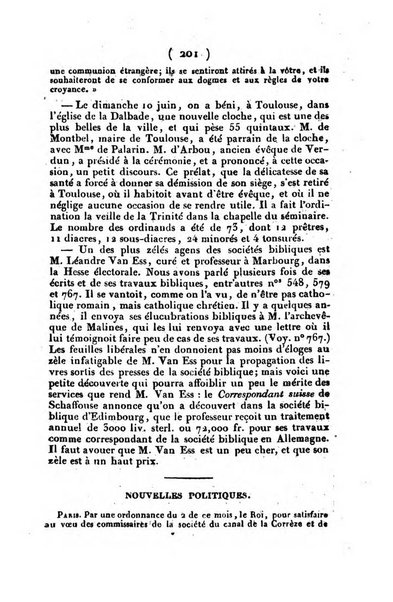 L'ami de la religion et du roi journal ecclesiastique, politique et litteraire