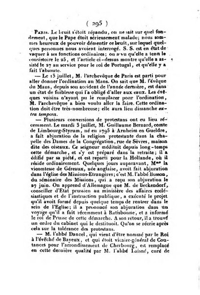 L'ami de la religion et du roi journal ecclesiastique, politique et litteraire