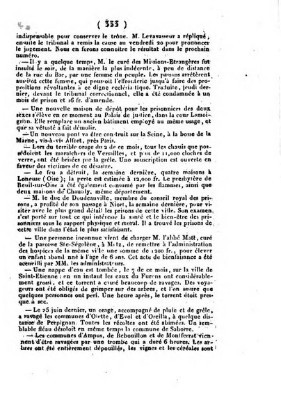 L'ami de la religion et du roi journal ecclesiastique, politique et litteraire