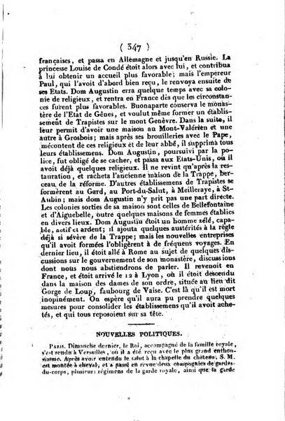 L'ami de la religion et du roi journal ecclesiastique, politique et litteraire