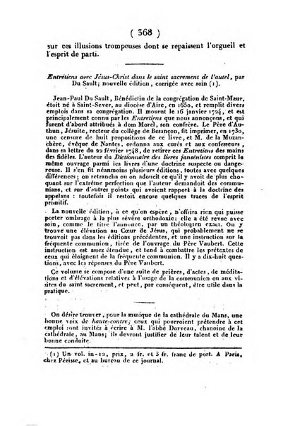 L'ami de la religion et du roi journal ecclesiastique, politique et litteraire