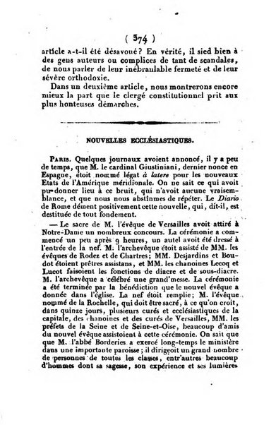 L'ami de la religion et du roi journal ecclesiastique, politique et litteraire