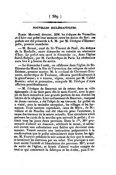 L'ami de la religion et du roi journal ecclesiastique, politique et litteraire