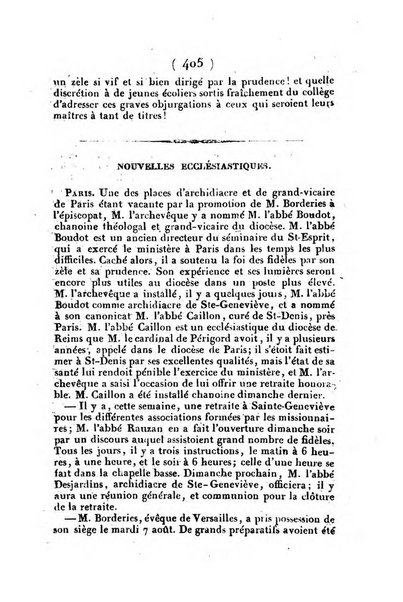 L'ami de la religion et du roi journal ecclesiastique, politique et litteraire