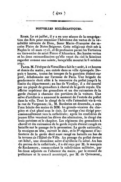 L'ami de la religion et du roi journal ecclesiastique, politique et litteraire