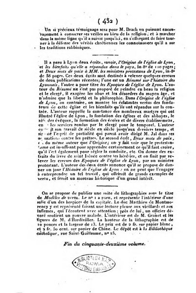 L'ami de la religion et du roi journal ecclesiastique, politique et litteraire