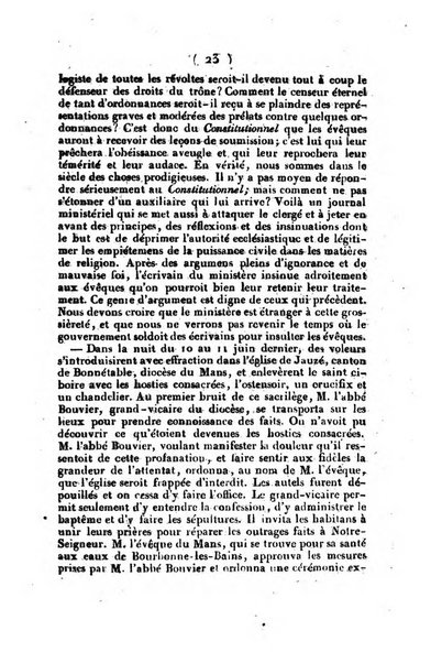 L'ami de la religion et du roi journal ecclesiastique, politique et litteraire