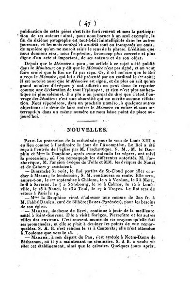 L'ami de la religion et du roi journal ecclesiastique, politique et litteraire