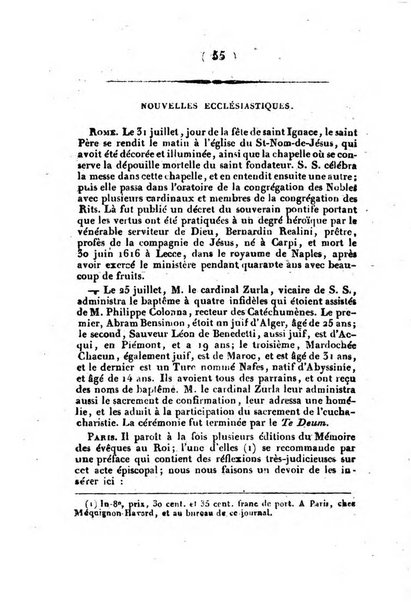 L'ami de la religion et du roi journal ecclesiastique, politique et litteraire