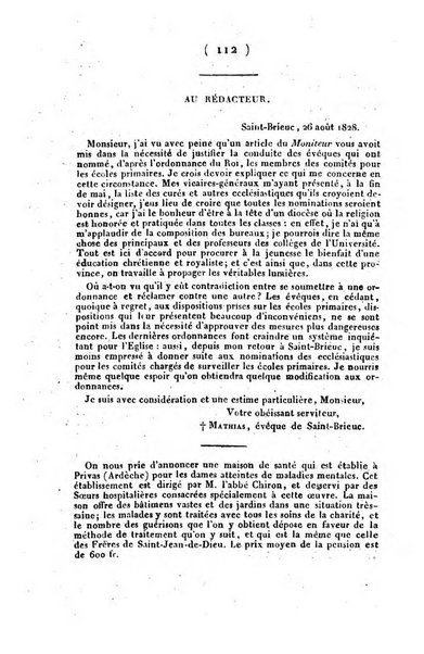 L'ami de la religion et du roi journal ecclesiastique, politique et litteraire