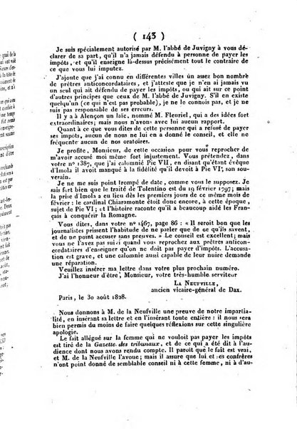 L'ami de la religion et du roi journal ecclesiastique, politique et litteraire