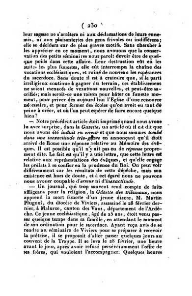 L'ami de la religion et du roi journal ecclesiastique, politique et litteraire