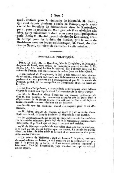 L'ami de la religion et du roi journal ecclesiastique, politique et litteraire