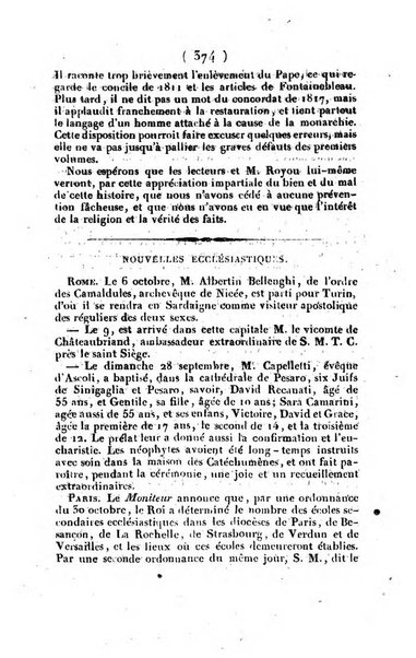 L'ami de la religion et du roi journal ecclesiastique, politique et litteraire