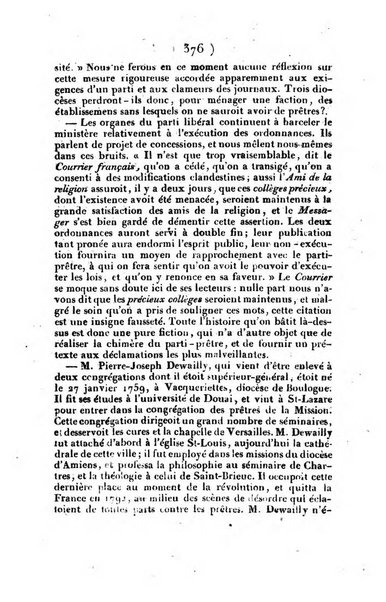 L'ami de la religion et du roi journal ecclesiastique, politique et litteraire