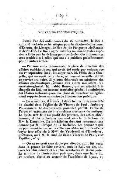 L'ami de la religion et du roi journal ecclesiastique, politique et litteraire