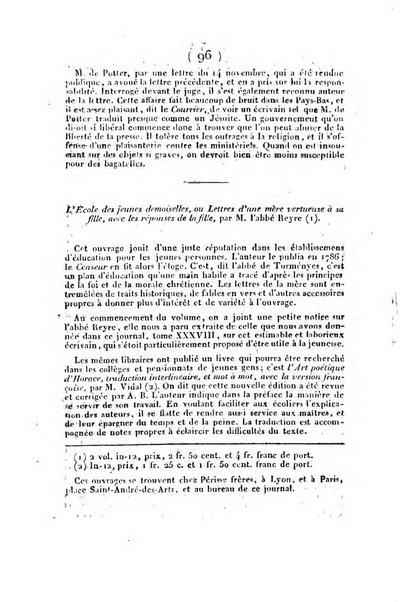 L'ami de la religion et du roi journal ecclesiastique, politique et litteraire