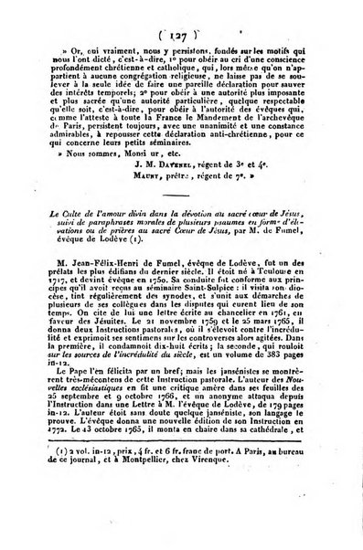 L'ami de la religion et du roi journal ecclesiastique, politique et litteraire