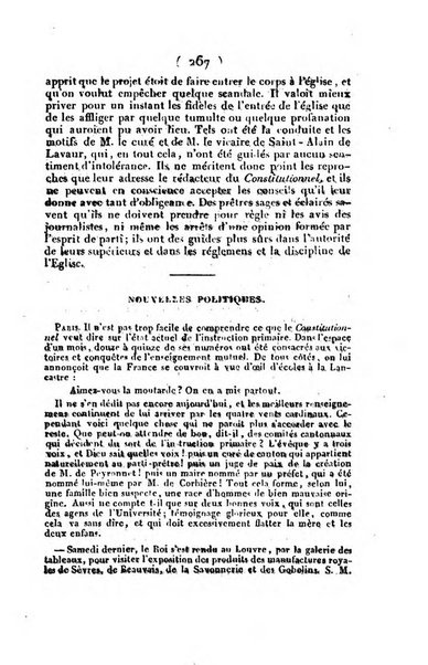 L'ami de la religion et du roi journal ecclesiastique, politique et litteraire