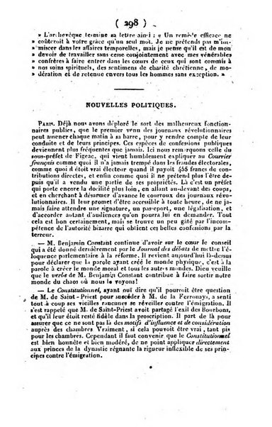 L'ami de la religion et du roi journal ecclesiastique, politique et litteraire